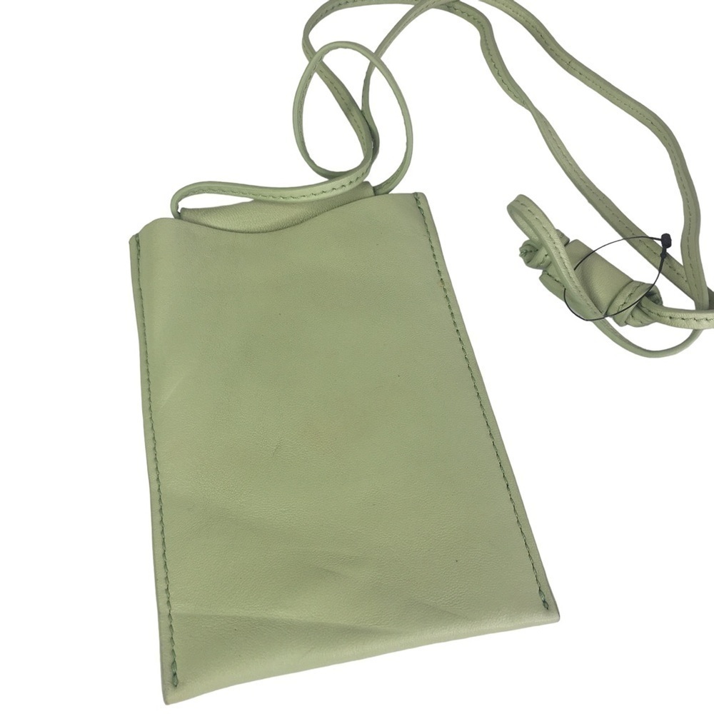 New Free People Dance all Night Crossbody leather wallet sage green